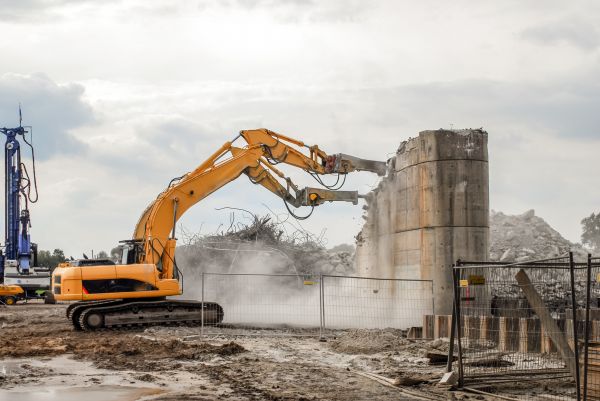 Silo Demolition in Leland