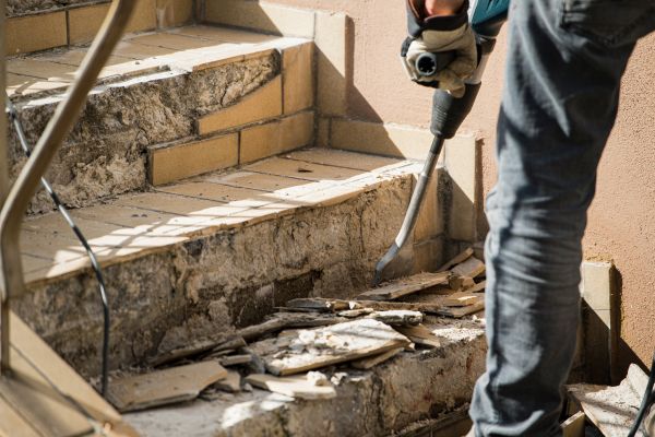 Concrete Stair Demolition in Leland