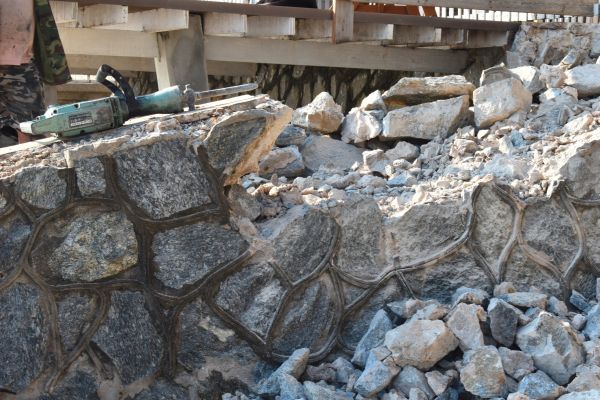 Retaining Wall Demolition in Leland